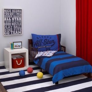 Carter's All Star 4 Piece Toddler Bed Set Bedding